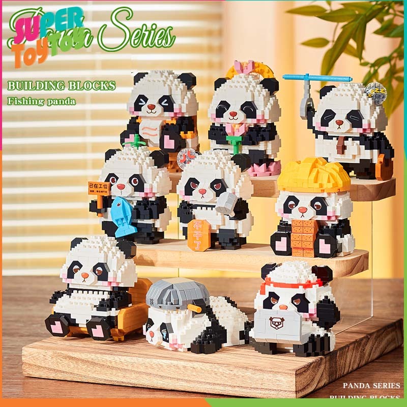 พร้อมส่ง นาโนบล็อก ตัวต่อ 3D รูปหมีแพนด้า น่ารัก ของเล่นเด็ก ของขวัญ เสริมทักษะ