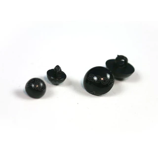 (พร้อมส่ง)ตากระดุม ตากระดุมพลาสติก สีดำ ขนาด 8 mm/ 9 mm/ 10 mm/ 11.5 mm/ 12.5 mm และ 15 mm