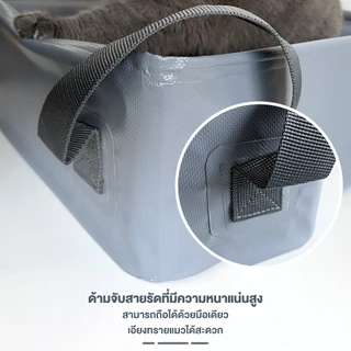 Winky Wink กล่องห้องน้ําแมวแบบพกพาพับได้สําหรับแมว กล่องใส่ทรายแมว กันรั่ว กันรอยขีดข่วน