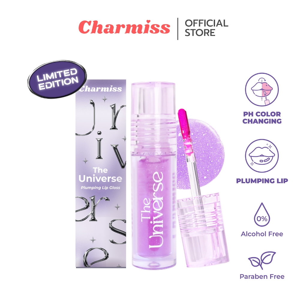 #LimitedEdition Charmiss The Universe Plumping Lip Gloss Shining Star กลอสม่วงเปลี่ยนสีได้! ปากฟูเย็นฉ่ำ เนื้อกลอสสุดเย็