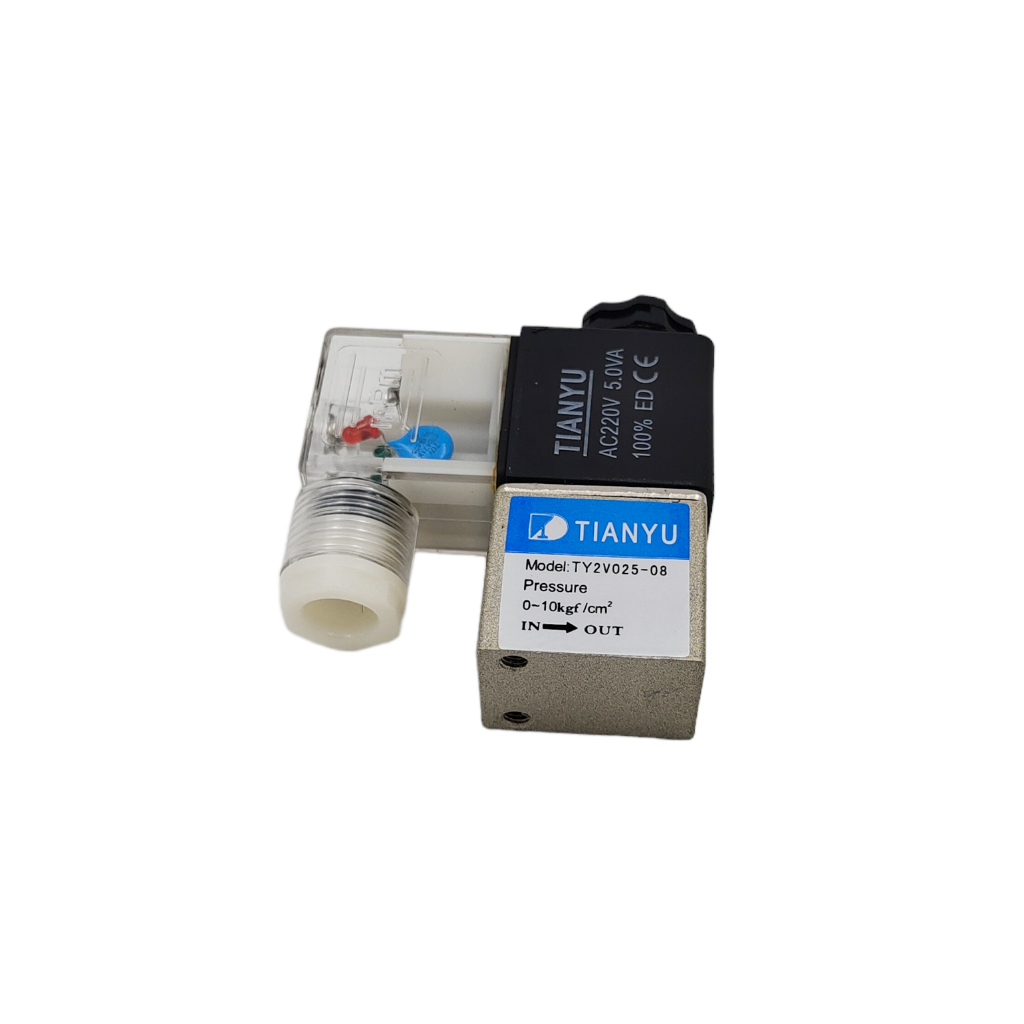 TY2V025-08 Solenoid valve โซลินอยด์วาล์วลม วาล์วไฟฟ้าสำหรับลม 2หุน 1/4" Pressure:0-10kgf/cm² AC220V DC24V พร้อมส่ง