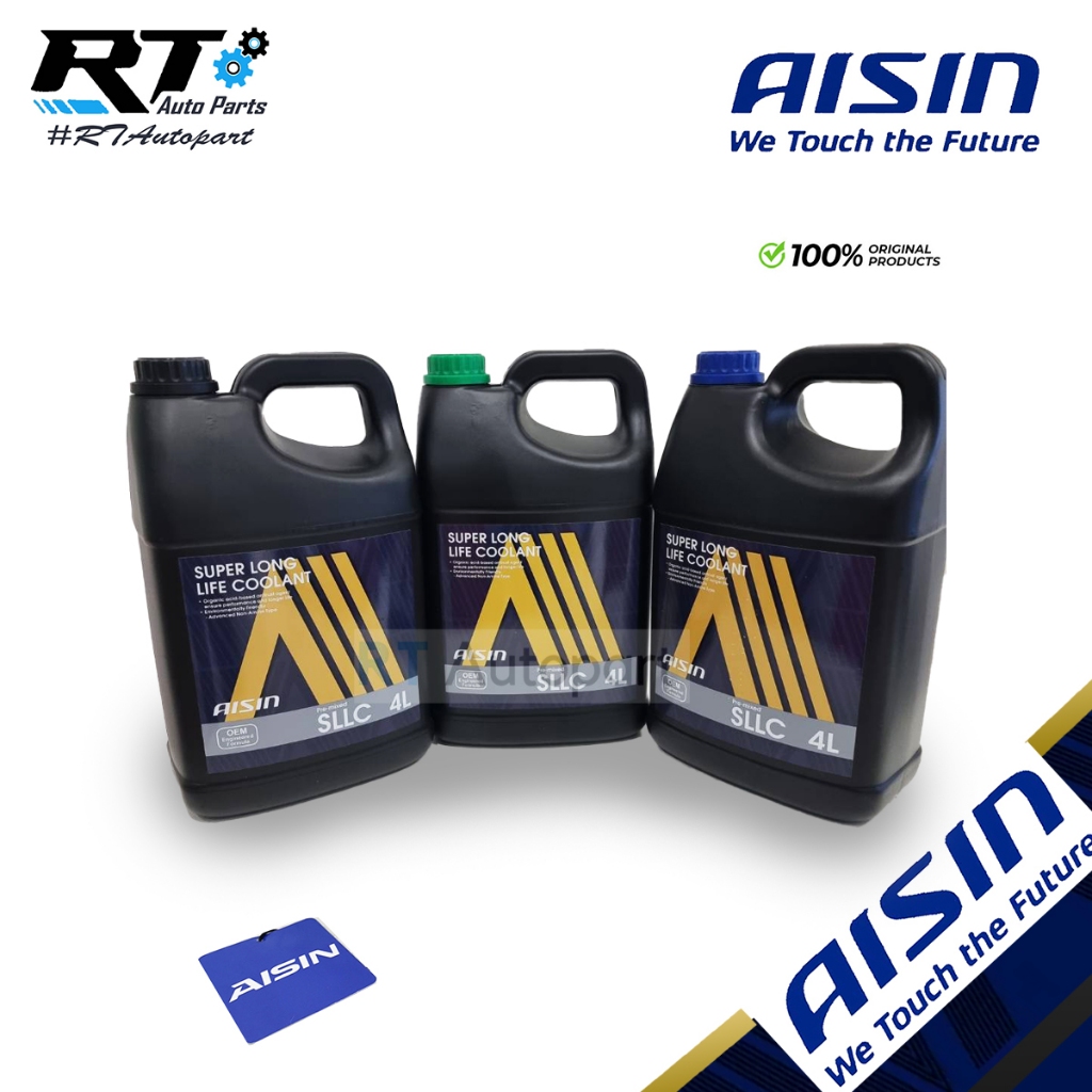 น้ำยาหม้อน้ำ ไอซิน Aisin ขนาด สีชมพู / เขียว / ฟ้า Super Long life Coolant ขนาด 4 ลิตร / Aisin น้ำยาหล่อเย็น