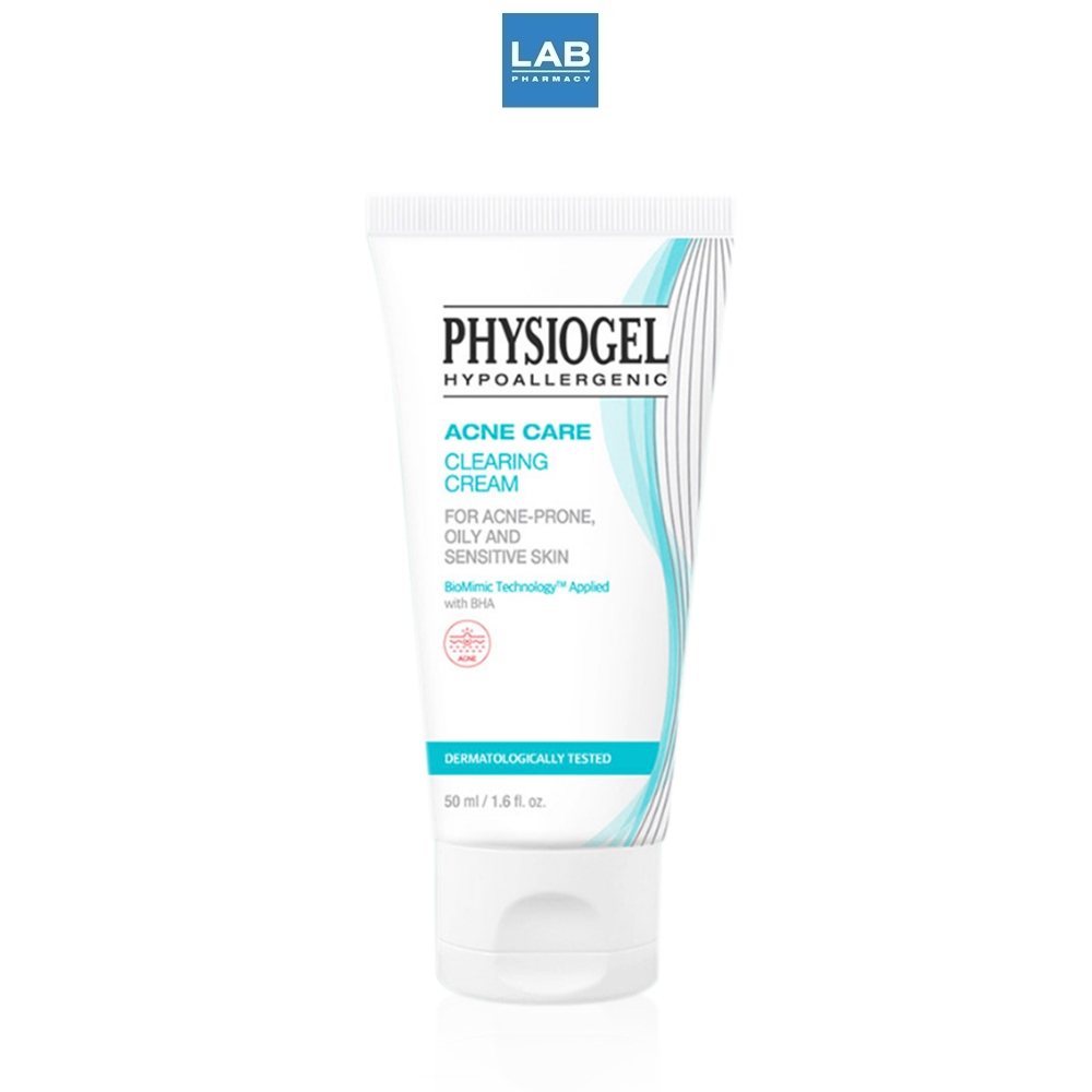 Physiogel Acne Care Clearing Cream 50 ml. - ฟิสิโอเจล แอคเน่ แคร์ เคลียร์ริ่ง ครีม 50 มล. สำหรับผิวเ