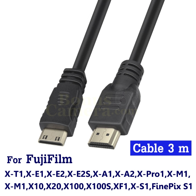 สาย HDMI ใช้ต่อกล้องฟูจิ X10,X20,X100,X100S,XF1,X-S1,FinePix S1 เข้ากับ HD TV,Projector cable for Fu