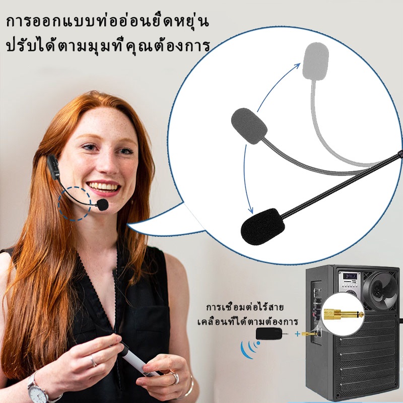 🔥ฟรีค่าส่ง 🔥ไมโครโฟนไร้สาย 2.4Gไมค์ลอยไร้สาย KX720 ไมค์โครโฟนไร้สาย ใช้บนเวที ไมค์ช่วยสอน ไลฟ์สด ไมค์ใช้กับลำโพงพกพา