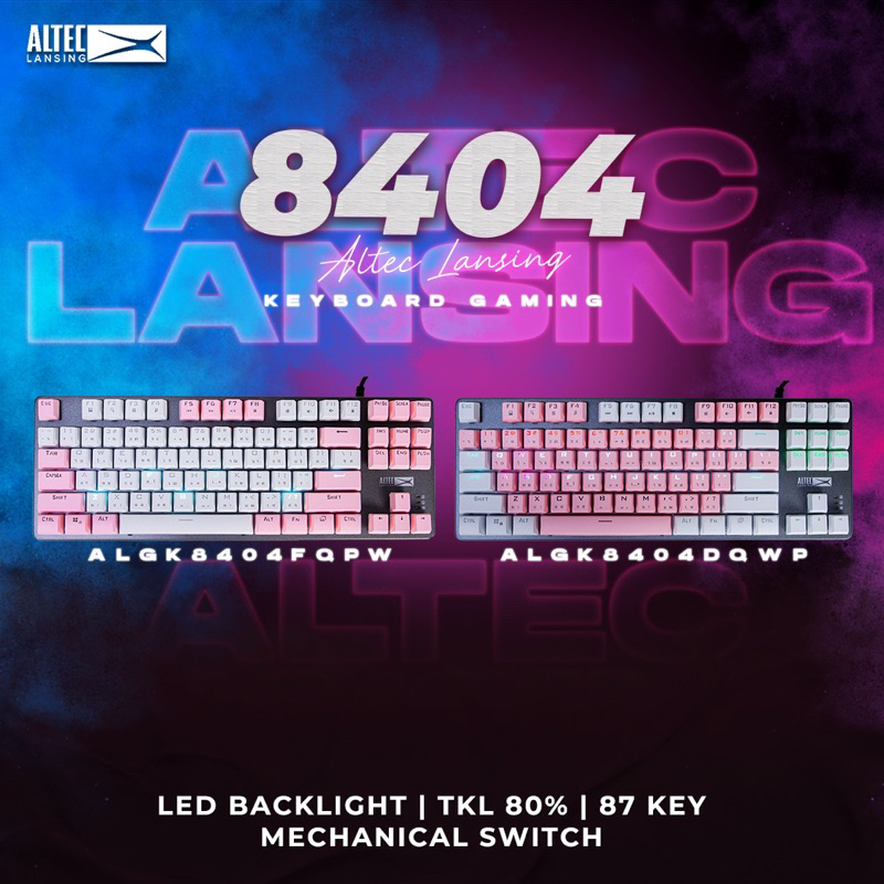 Altec Lansing Gaming Keyboard GK8404 TKL Blue Switch คีย์บอร์ดเกมมิ่ง ( RED BLUE BROWN )