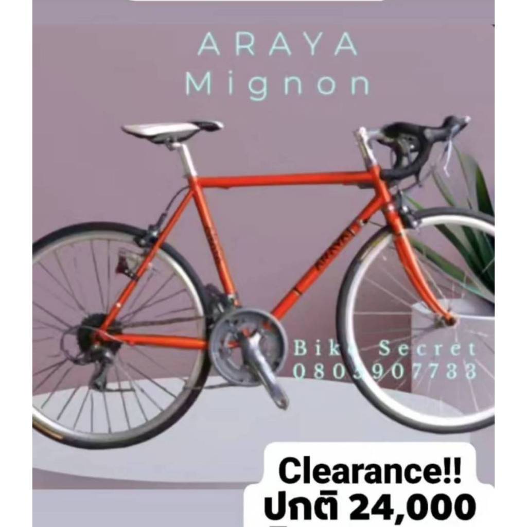 Clearance จักรยานเสือหมอบ ARAYA EXCELLA MIGNON EXM ล้อ650C สำหรับคนสูงตั้งแต่132cmจนถึง173เซน เด็กอายุ11ปีขึ้นไปปั่นได