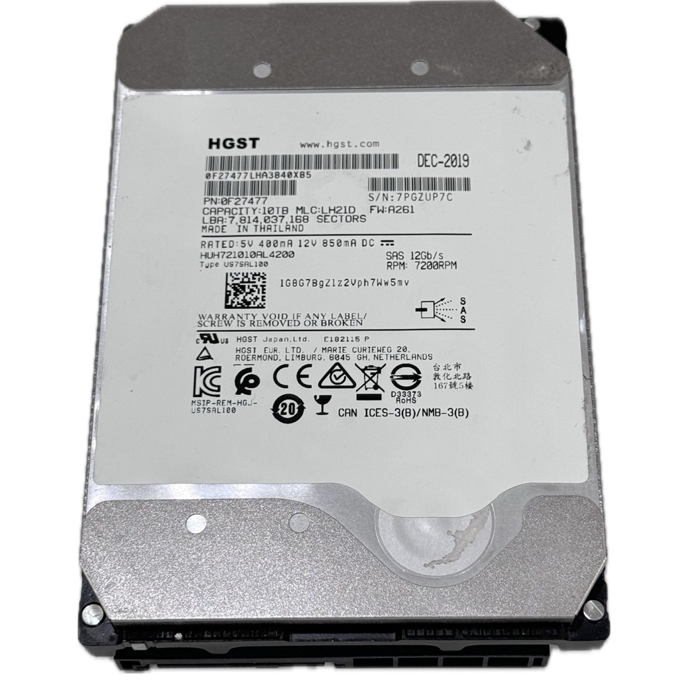 (ส่งฟรี) Harddisk SAS 3TB 4TB 6TB 10TB 7.2K 12Gbps 3.5" สินค้ามือ 2 รับประกัน 1 ปี ออกใบกำกับภาษีได้