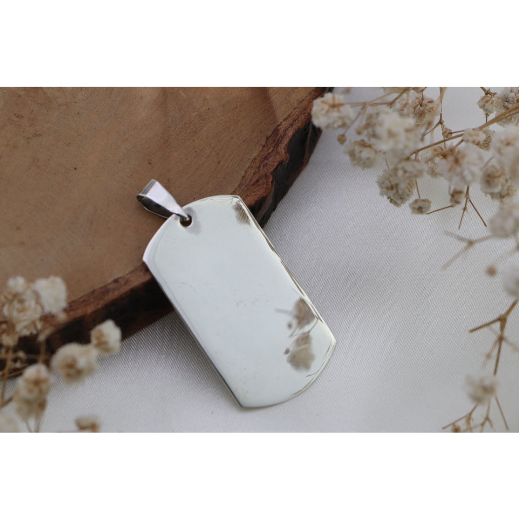 [พร้อมส่ง] (Pendant/เฉพาะจี้) :925 sterling silver pendant with name tag / จี้เงินแท้ 925 ป้ายชื่อ
