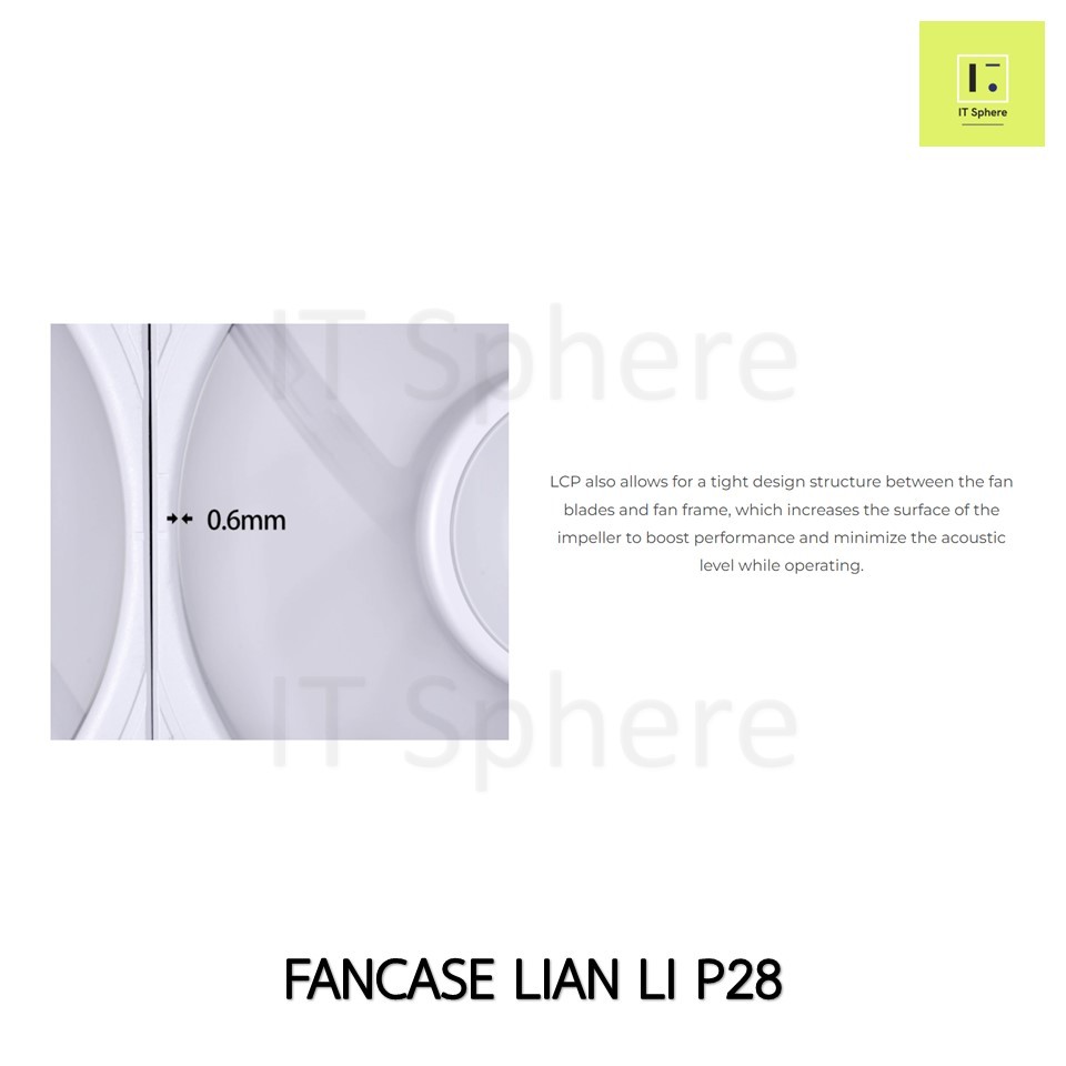 [ 2600RPM ] LIAN LI P28 BLACK WHITE สีขาว สีดำ 1ตัว 3ตัว P 28 120mm lianli พัดลม Fan case fancase พัดลมเคส พัดลมlianli - รูปที่ 3