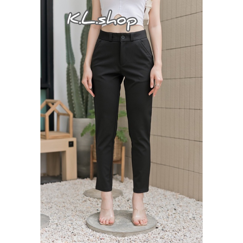 รุ่นR009 กางเกงขาเดฟ ขายาว มีไซร์ s-40 สีดำ ผ้าโรเชฟ ผ้านุ่มยืดคืนทรงใส่แล้วไม่ยับไม่ต้องรีด ใส่สบายมาก