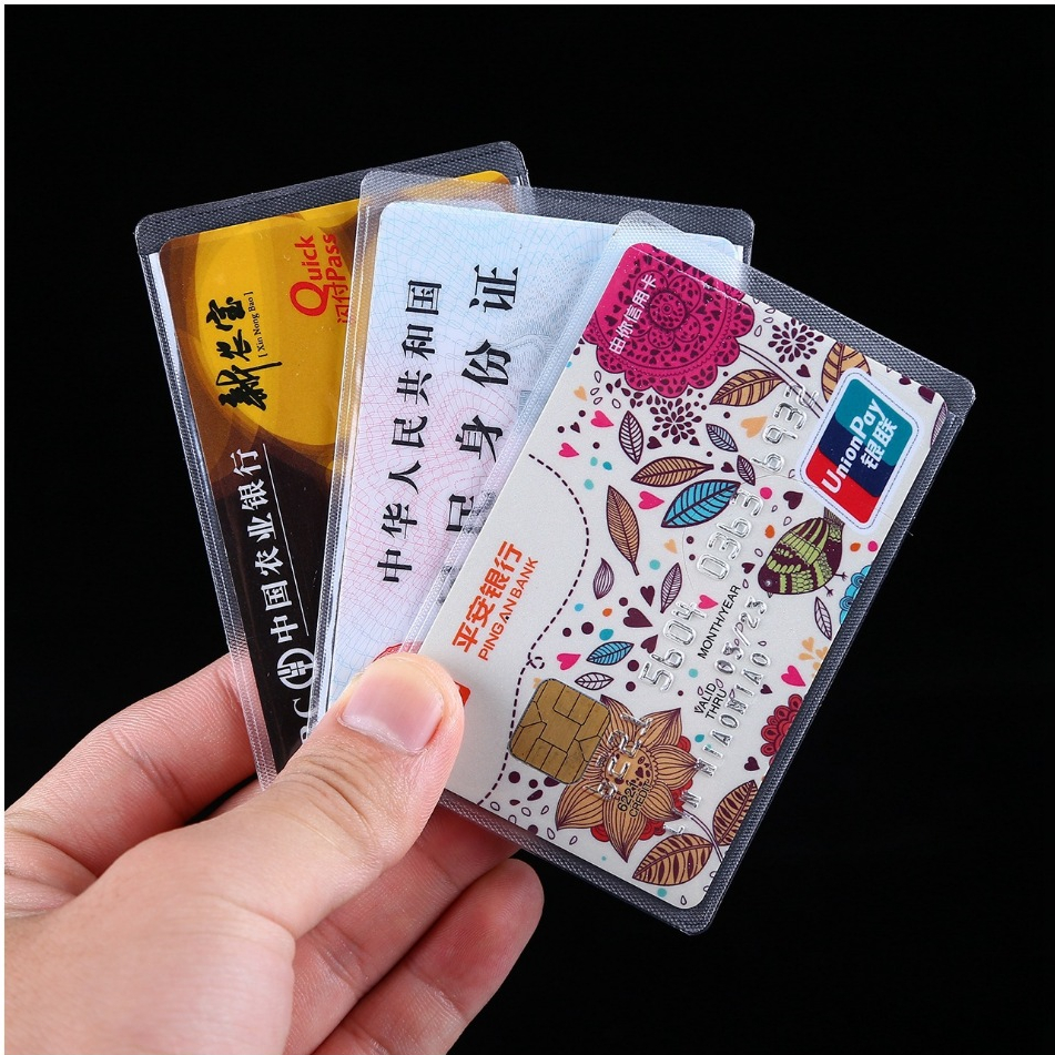 evebell ซองใส่บัตร (8 ซอง) ซองพีวีซีใส่การ์ด PVCปกป้องบัตรต่างๆจากการสึกหรอ