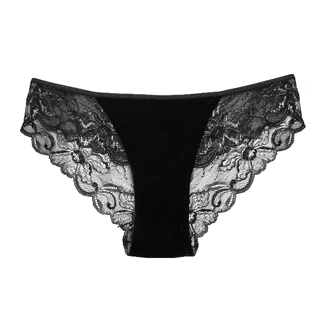 Annebra กางเกงใน ทรงบิกีนี่ ผ้ากำมะหยี่ ตัดต่อผ้าลูกไม้ Bikini Panty รุ่น AU3-887
