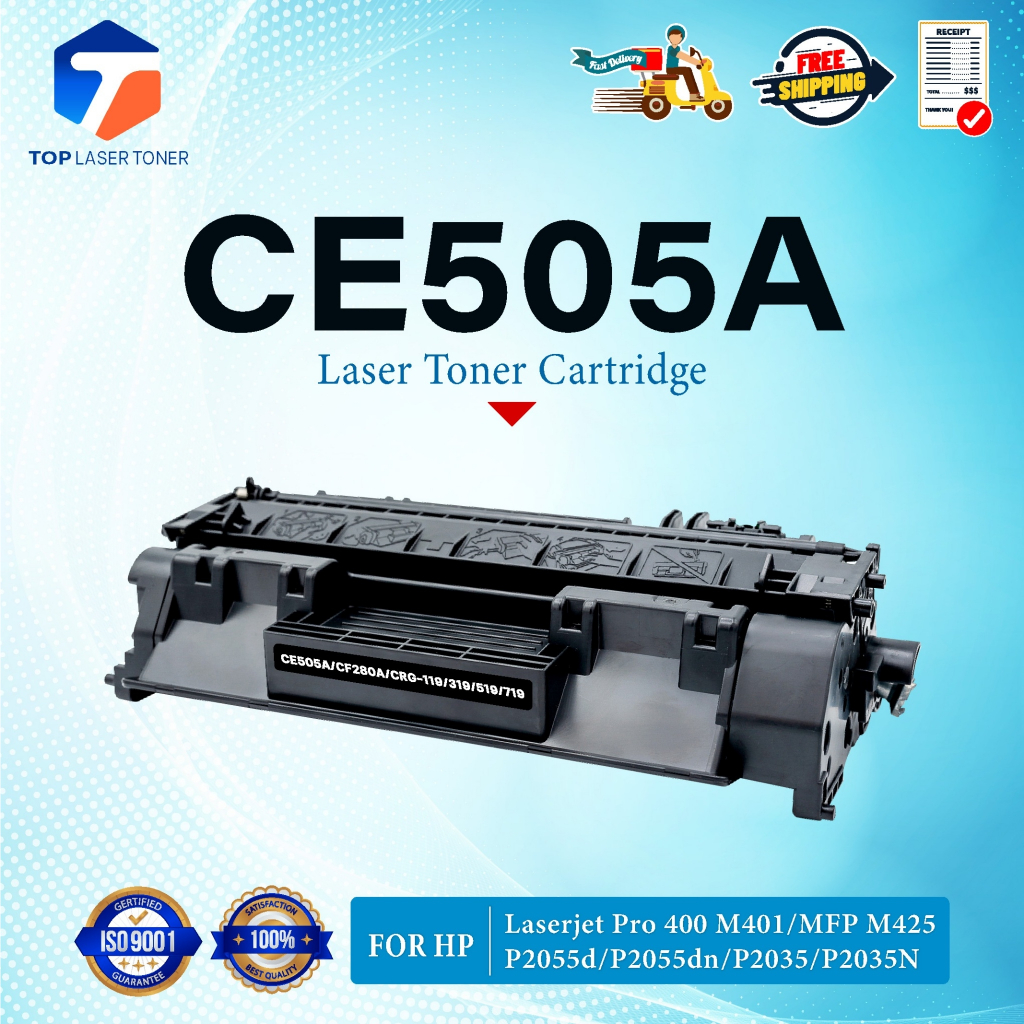 หมึกเทียบเท่า  505A CE-505A 505 CE505A 05A 505 CE505 FOR HP P2055d P2055dn P2035 P2035N