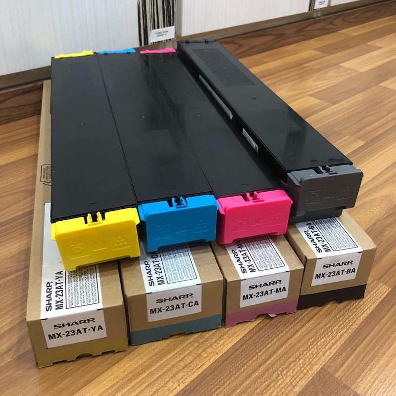 SHARP MX23AT-CAใช้กับเครื่องถ่ายเอกสาร sharp รุ่น MX-1810U, MX-2010U, MX-2314N, MX-2614Nยกชุด4สี(Bk,