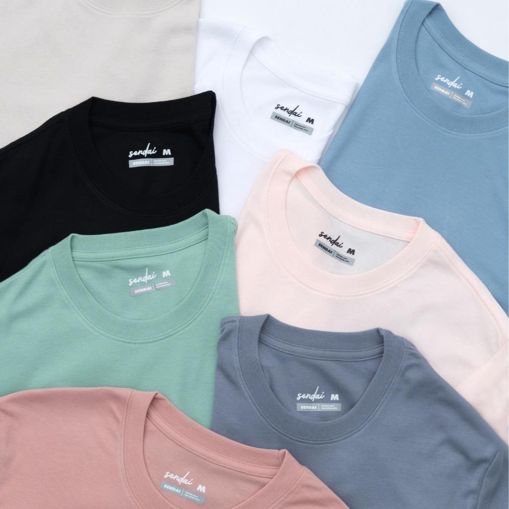 SENDAI เสื้อยืดคอกลมชาย ( Unisex )นุ่มละมุน ไม่ยืด ไม่ย้วย