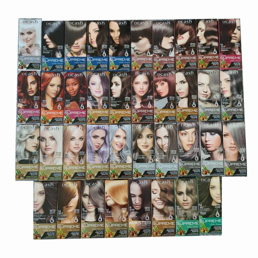 น้ำยาย้อมผม ดีแคช โปรเฟสชั่นนอล มาสเตอร์ ซูพรีม คัลเลอร์ ครีม Dcash Professional Master Supreme Color Cream