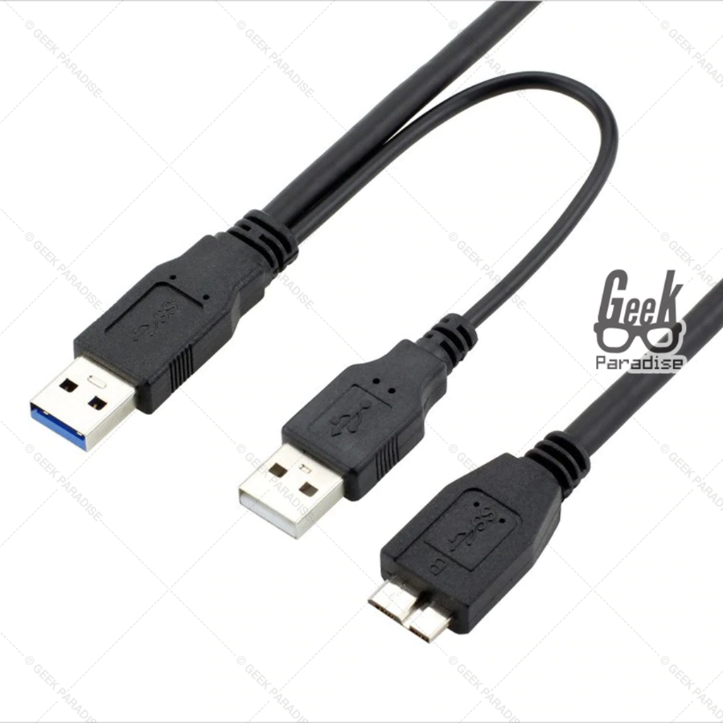 สายต่อ External Harddisk AM-MICRO B USB 3.0 to USB แบบมีสายต่อไฟเลี้ยง USB3.0 5 Gbps สำหรับ External Harddisk