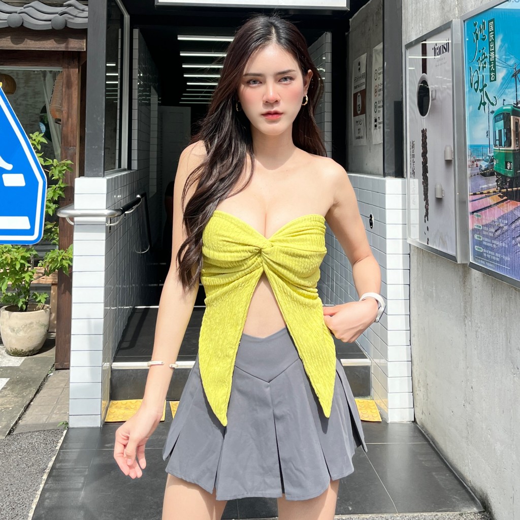 PIN147 เสื้อเกาะอกชายแหลม หัวหิน