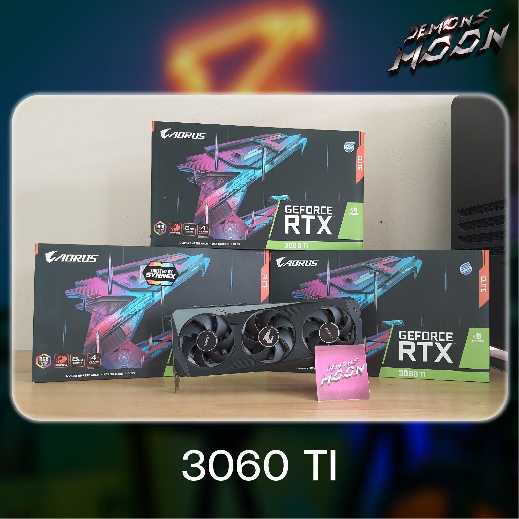 Aorus 3060 ti RTX กาดแสดงผล vga  กาดจอประกัน demonsmoon