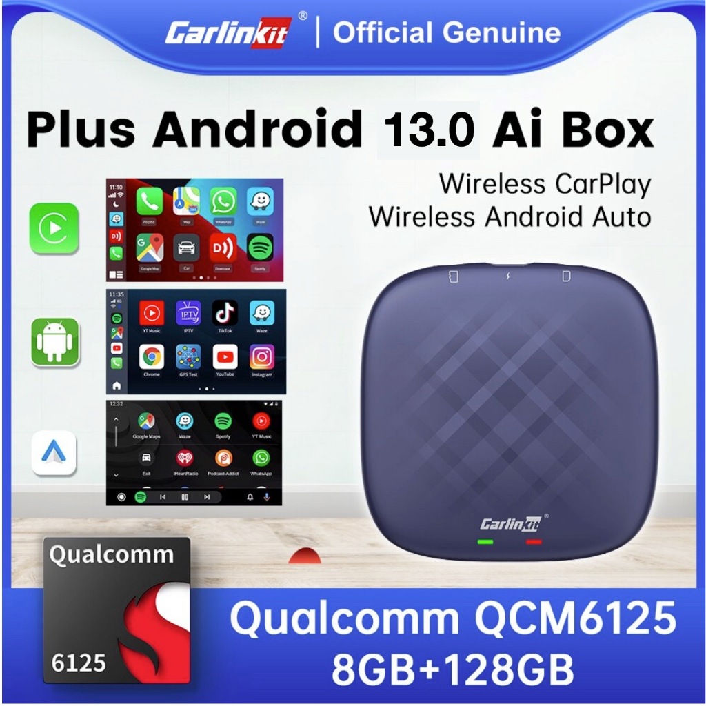 Carlinkit Tbox Plus Android Box ver12 cpu8 ram8 rom128 ใช้สำหรับวิทยุติดรถที่มีระบบ Apple CarPlay ติดมาจากโรงงาน