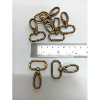 ก้ามปูสำหรับทำสายกระเป๋าขนาด1นิ้วเหลืองรมดำ