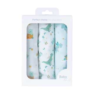 Baby and Co. New Collection ผ้าอ้อม (Nursing Cloth) ขนาด 30 "x 30 " แพ็ค 3 ชิ้น