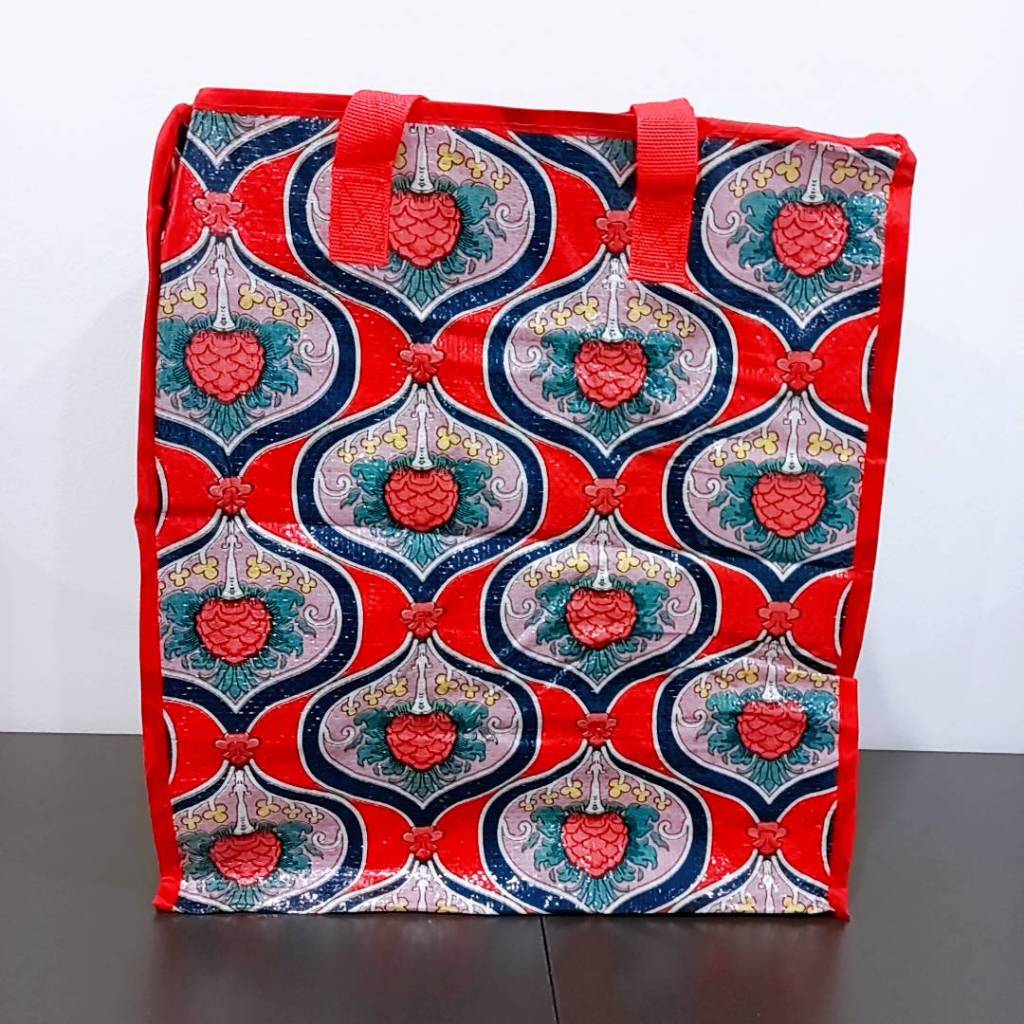 ถุงผ้า กระเป๋า กระเป๋าสปันบอนด์ ถุงช้อปปิ้ง (หูหิ้วทรงกล่อง) 34.5x38x18 cm. ถุงผ้าสปันบอนด์ขยายข้าง มีซิป ( 205-1 )