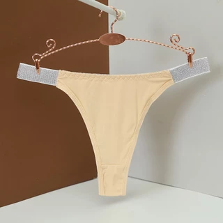 (Ladybragi)👙A-129 กางเกงใน จีสตริง ขอบเพชร สีพื้น พร้อมส่ง