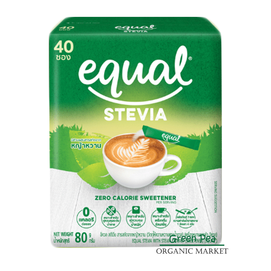 EQUAL STEVIA  อีควล หญ้าหวาน KETO ขนาด 40ซอง 80  กรัม