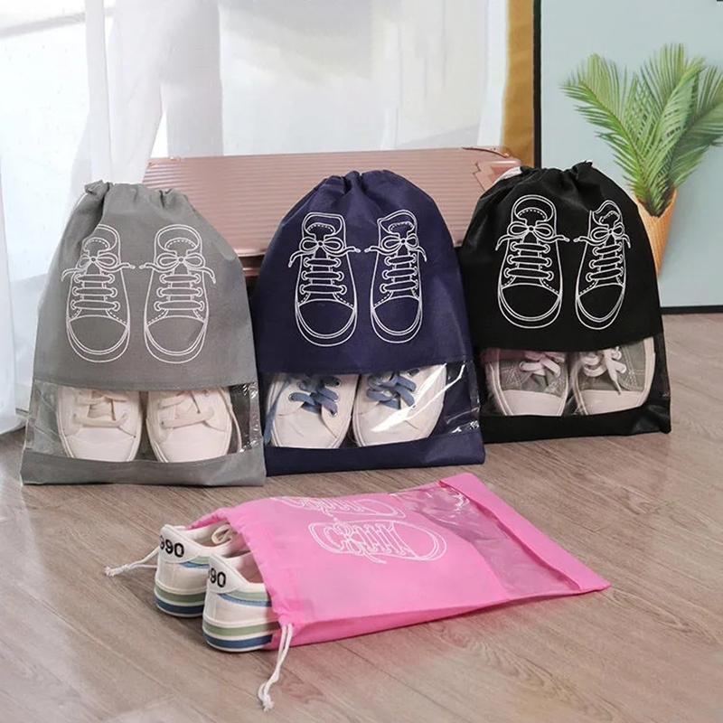 ถุงเก็บรองเท้า ถุงจัดระเบียบ พกพาง่ายสะดวกและเป็นระเบียบ ถุงใส่รองเท้าแบบหูรูด - รูปที่ 5