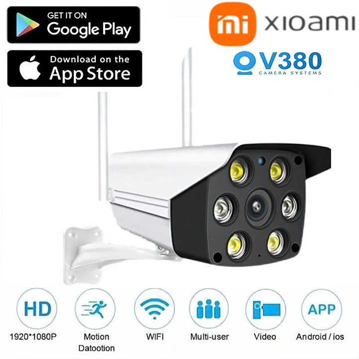 กล้องวงจรปิด V380 360° wifi 2.4G/ 5G กล้องวงจรปิด wifi 1080p บ้านในและบ้านนอก รีโมทโทรศัพท์มือถือ กล้อง ไร้สาย iP camera