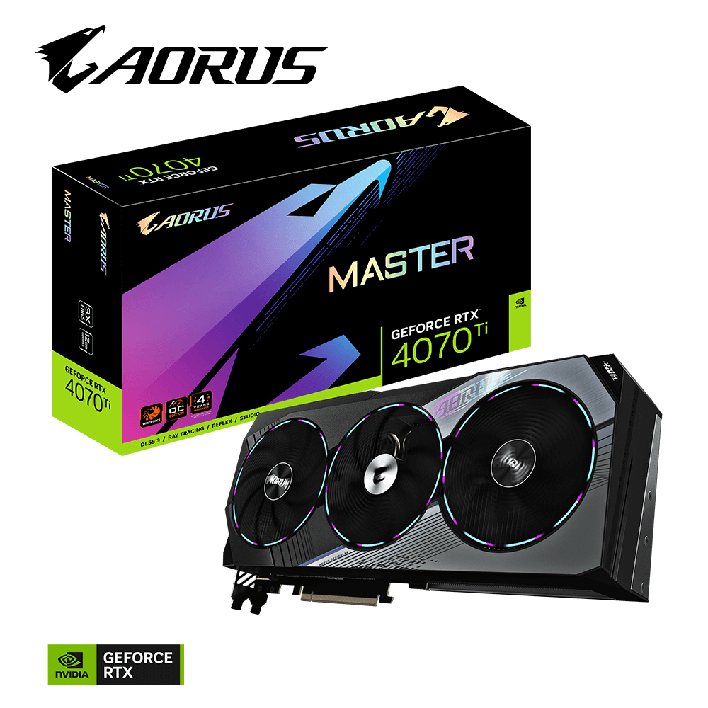 VGA (การ์ดแสดงผล) GIGABYTE AORUS GeForce RTX 4070 Ti MASTER 12G (GV-N407TAORUS M-12G)