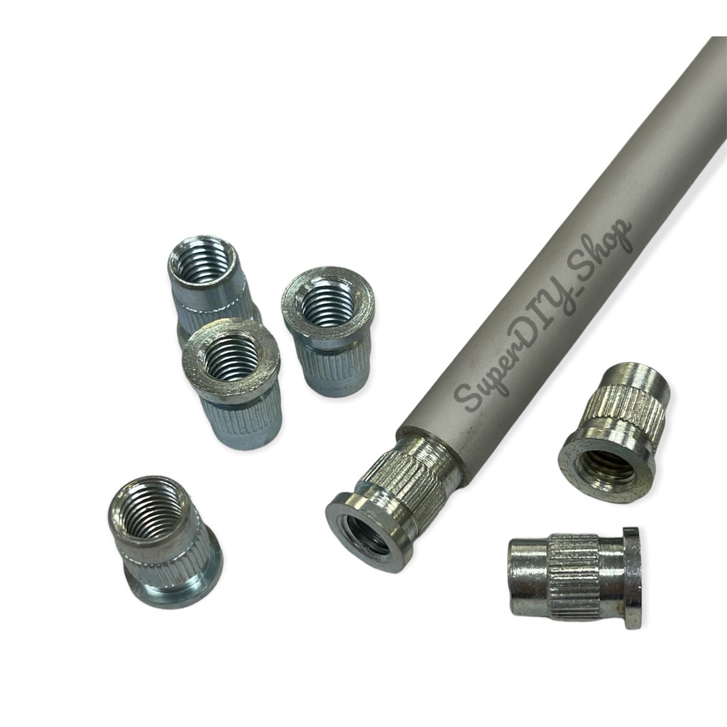 บูชอัดแป็บท่อรูใน 10 มิล,บูชเกลียวใน 8 มิลเบอร์ 13 บูชสำหรับท่อที่ต้องการเกลียวใน งานDIY,  แพ็คละ 10 ตัว - รูปที่ 2