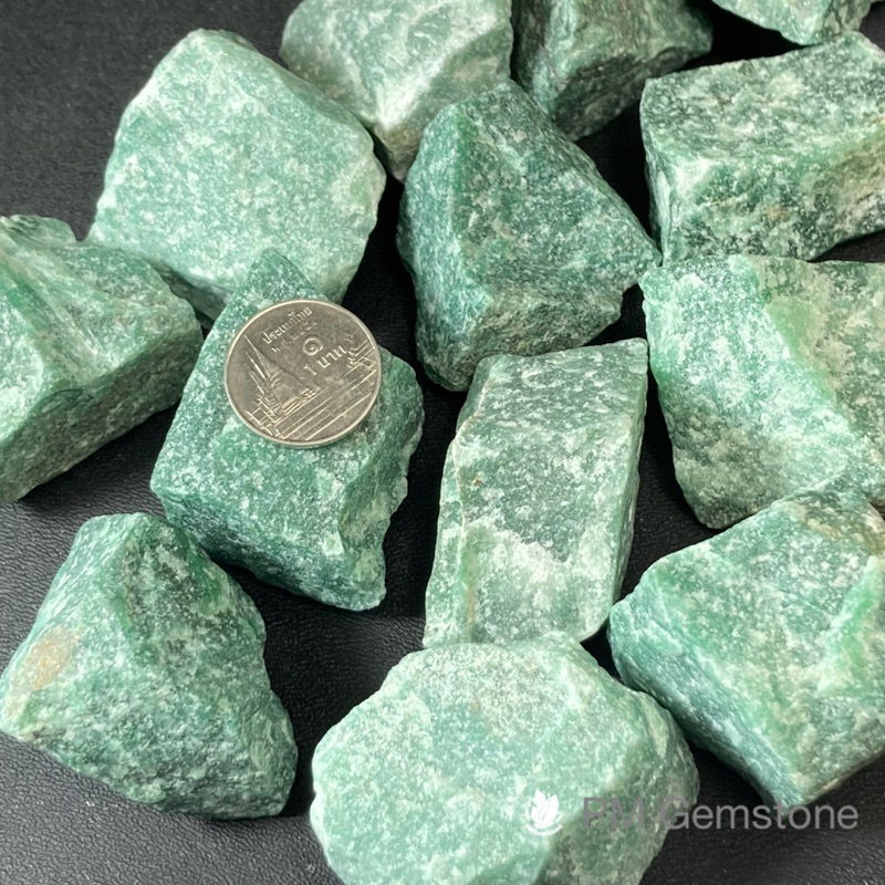 GR10 กรีนอะเวนจูรีน ( Aventurine ) ของแท้ หินธรรมชาติ หินสี พลอยดิบ แร่ ของสะสม หินมงคล แร่หายาก หินนำโชค หินเสริมดวง