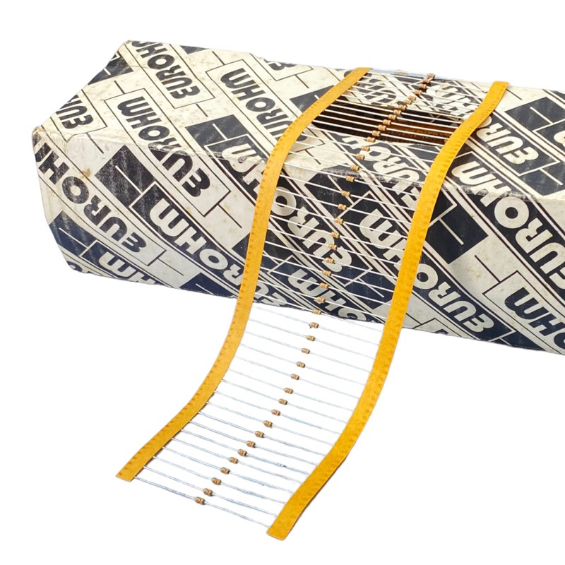 R 10R 18R 75R 750 2.4K 6.2K 27K 47K 56K 1M5 1/8W (40ชิ้น) ตัวต้านทาน Carbon Film Resistors CR16 EURO