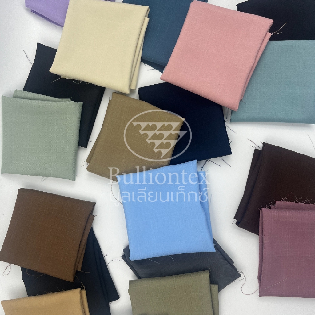 ผ้าพาวเวอร์ คอลเลคชั่น Power Collection ผ้าตัดสูท กางเกง ยับยากไม่ต้องใส่ซับใน ขนาด 1 หลา พร้อมส่ง