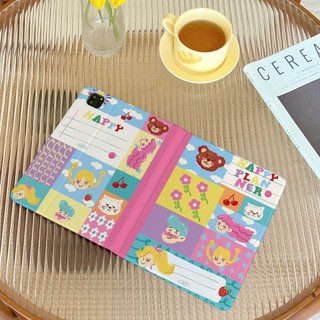 💥24ชั่วโมง💥 เคสไอแพด Gen12 Gen11 MINI7 Air7 Air13 Happy Day Air4Case iPad ใส่ปากกาได Air8 pro11 2024