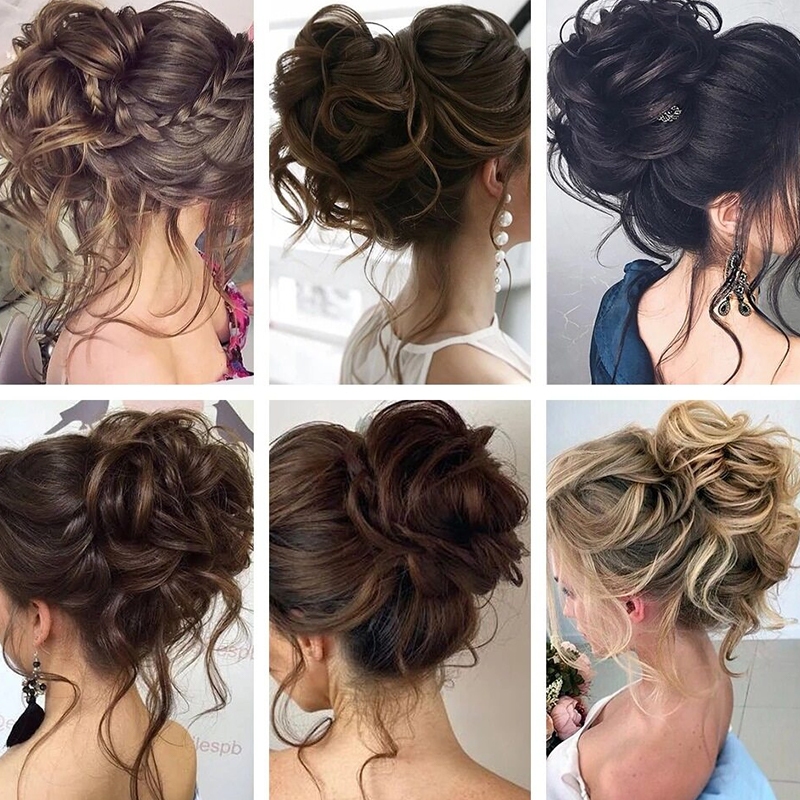 ยางรัดผมสังเคราะห์ ยางรัดผมวิกผมแฟชั่น ทรงโดนัท วิกผมสังเคราะห์ - รูปที่ 7