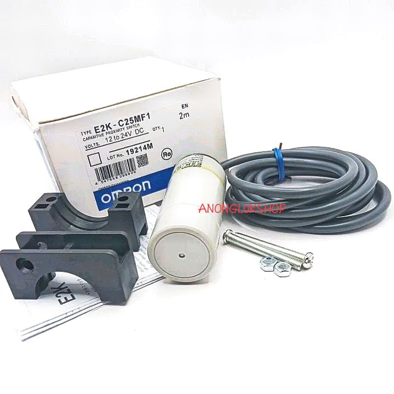 E2K-C25MF1 เป็นคาปาซิทีปเซ็นเซอร์ (capacitive)34มิล ระยะจับ 3-25มิล PNP NO