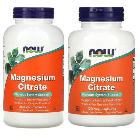 (ส่งออกภายในวัน) NOW Foods, Magnesium Citrate / Glycinate / Magnesium Caps.
