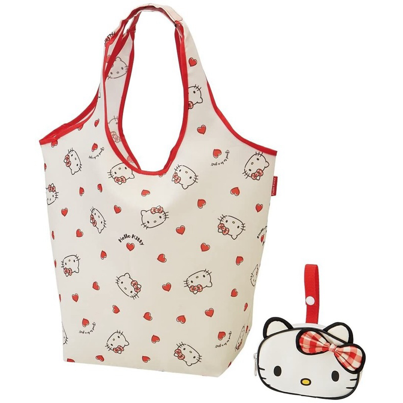 Shopping eco-bag with storage pouch Hello Kitty