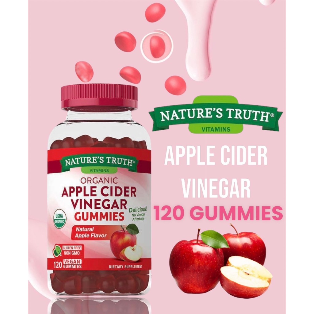 ใหม่ฮิตมากที่สุดในตอนนี้ 🍎Nature's Truth Apple Cider Vinegar Gummies 400mg,120เม็ด🍎 ราคา 890 บาท