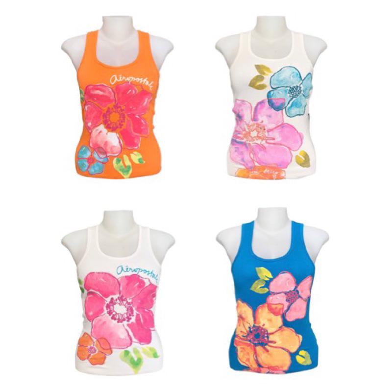 AEROPOSTALE เสื้อกล้ามผู้หญิง สกรีนลายดอกไม้ มี4แบบ ใส่อยู่บ้าน ใส่ฤดูร้อน