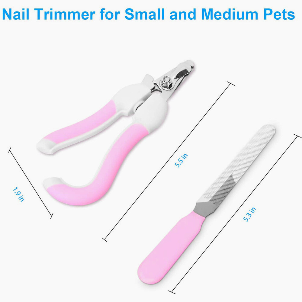 กรรไกรตัดเล็บสุนัขและแมวพร้อมตะไบสามารถตัดเล็บของสัตว์เลี้ยงของคุณและป้องกันไม่ให้เล็บเจาะและเกาผิวหนังของเจ้าของ - รูปที่ 6