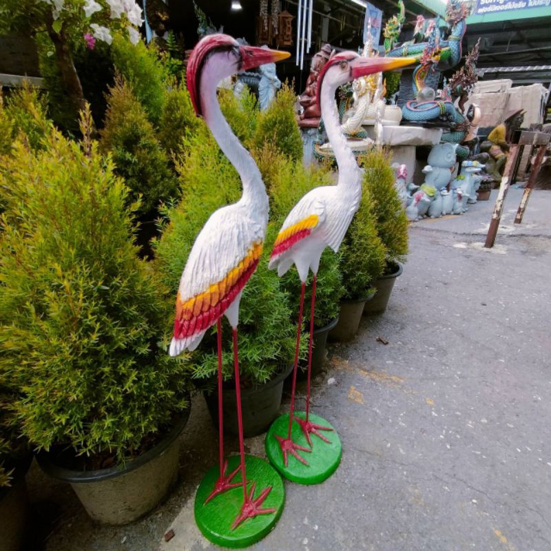 นกกระยาง ไซส์ 85 cm. ราคาต่อตัว ตัวล่ะ 850 บาท นกกระยาง แต่งสวน แต่งบ้าน