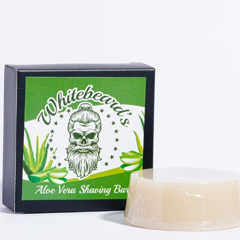Whitebeard’s Aloe Vera Shaving Cream Bar – For Sensitive Skin