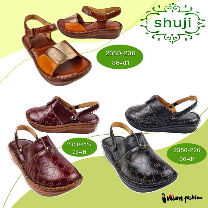 NFShoes🎀 Shuji รองเท้าหนังแท้เพื่อสุขภาพ ใส่สบาย สอบถามไซร์ได้คะ