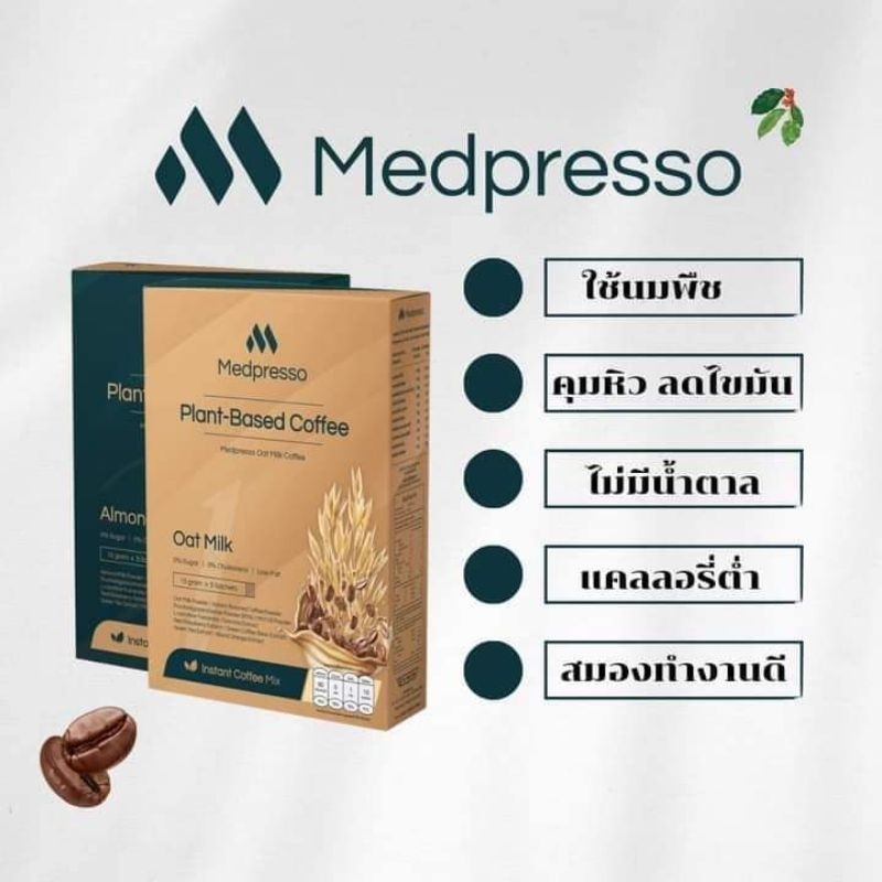 (ของแท้💯) Medese Medpresso Plant-Base Coffee กาแฟนมพืชสูตรคุณหมอ เพื่อสุขภาพ ผลิตภัณฑ์โดย​แพทย์