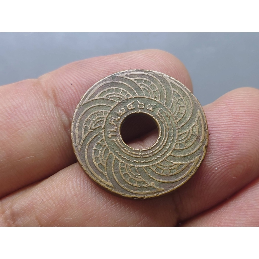 เหรียญสตางค์รู เนื้อทองแดง ขนาด 1 สต. ปี 2464 ตัวติด ปีหายาก #เหรียญโบราณ #เงินโบราณ #เหรียญรู #สตางรู #1สตางค์ #พศ.246